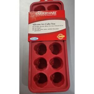Farberware Silicone Ice Cube Santa Tray Candy Mold Chocolate Christmas Flexible